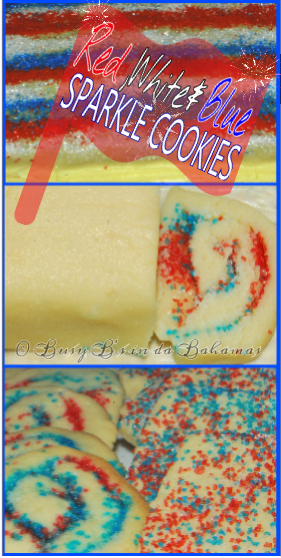 Red, White & Blue Sparkle Cookies